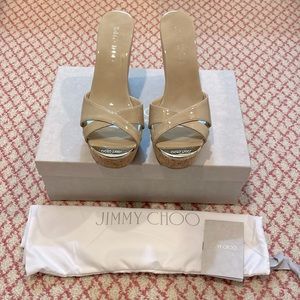 Jimmy Choo Pandora Cork Wedge Sandal 37 new
